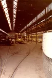 Bruxelles motorvogn 7000 inde i remisen på Avenue du Roi (1981)