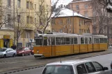 Budapest sporvognslinje 19 med ledvogn 1341 nær Gárdonyi tér (2013)