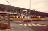 Budapest sporvognslinje 2 på Jane Haining rakpart (1983)