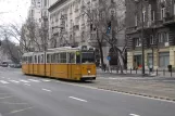 Budapest sporvognslinje 41 med ledvogn 1318 nær Szent Gellért tér - Műegyetem M (2013)