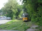Budapest sporvognslinje 52 med ledvogn 1476 på Határ út (2008)