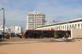 Casablanca sporvognslinje T1 på Place Mohamed V (2015)