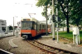 Charleroi sporvognslinje M4 med ledvogn 6103 ved Charleroi Sud (2002)