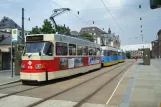Chemnitz sporvognslinje 4 med motorvogn 519 ved Hauptbahnhof (2008)