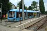Chemnitz sporvognslinje 5 med lavgulvsledvogn 904 ved Gablenz (2008)