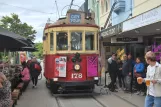 Christchurch Tramway linje med motorvogn 178 på New Regent Square (2023)