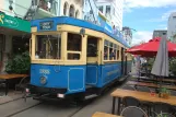 Christchurch Tramway linje med motorvogn 1888 på New Regent Square (2023)