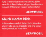 Dagkort til Bernmobil, bagsiden (2006)