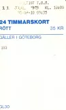 Dagkort til Göteborgs Spårvägar (GS), bagsiden (1995)