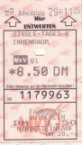 Dagkort til Münchner Verkehrsgesellschaft (MVG), forsiden (1998)