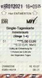 Dagkort til Münchner Verkehrsgesellschaft (MVG), forsiden (2007)