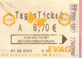 Dagkort til Ruhrbahn Essen, forsiden (2004)