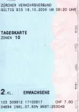 Dagkort til Verkehrsbetriebe Zürich (VBZ) (2005)