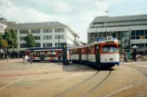 Darmstadt sporvognslinje 3 med ledvogn 22 ved Luisenplatz (1998)
