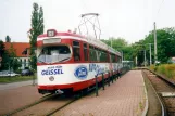Dessau sporvognslinje 1 med ledvogn 004 ved Tempelhofer Straße (2001)