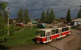 Donetsk sporvognslinje 16 med motorvogn 4141 ved Rutchenkove (2011)