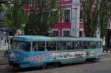 Donetsk sporvognslinje 9 med motorvogn 927 på Chelyuskintsiv Street (2011)