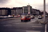 Dortmund sporvognslinje U43 med ledvogn 38 på Brüderweg (1988)