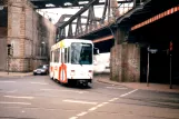 Dortmund sporvognslinje U44 med ledvogn 134 i krydset Gronaustraße/Oestermärsch (1996)