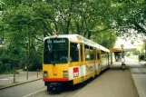 Dortmund sporvognslinje U44 med ledvogn 149 ved Westfalenhütte (2002)