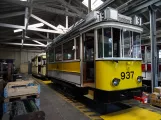 Dresden motorvogn 937 under restaurering Straßenbahnmuseum (2019)