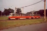 Dresden sporvognslinje 11 med motorvogn 222 828-7 på Waisenhausstraße (1983)