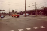 Dresden sporvognslinje 16 på Leninplatz (Wiener Platz) (1983)