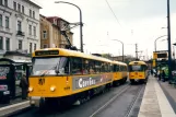 Dresden sporvognslinje 6 med motorvogn 224 240 ved Bahnhof Neustadt (2002)