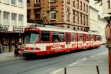 Düsseldorf ekstraregionallinje U76 med ledvogn 3029 ved Hauptbahnhof (1981)
