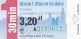 Enkeltbillet til Miejskie Przedsiębiorstwo Komunikacyjne w Krakowie (MPK Kraków), forsiden (2012)