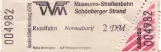 Enkeltbillet til Museumsbahnen Schönberger Strand (1997)