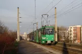 Erfurt sporvognslinje 3 med ledvogn 518 nær Erfurter Süden (2008)