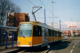 Essen sporvognslinje 104 med ledvogn 276 ved Abzweig Aktienstraße Essen (2004)