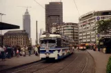 Frankfurt am Main ekstralinje V med ledvogn 804 ved Hauptbahnhof (1990)