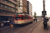Frankfurt am Main sporvognslinje 11 med ledvogn 615 ved Haupbahnhof Südseite (1990)
