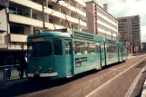 Frankfurt am Main sporvognslinje 12 med ledvogn 907 ved Konstabler Wache (2000)