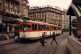 Frankfurt am Main sporvognslinje 15 med ledvogn 806 ved Hauptbahnhof (1990)