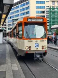 Frankfurt am Main sporvognslinje 17 med ledvogn 128 ved Hauptbahnhof (2022)