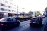 Frankfurt am Main sporvognslinje 21 med ledvogn 822 på Baseler Straße (1991)