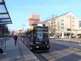 Frankfurt (Oder) sporvognslinje 4 med lavgulvsledvogn 305 ved Magistrale (2022)