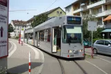 Freiburg im Breisgau sporvognslinje 5 med ledvogn 255 ved Hornusstraße (2008)