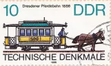 Frimærke: Dresden hestesporvogn 106 (1986)