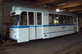 Gera museumsvogn 248 inde i remisen Geraer Verkehrsbetrieb depot, Zoitzbergstraße (2014)