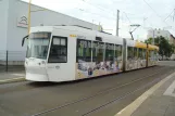 Gera sporvognslinje 1 med lavgulvsledvogn 209 "Otto Lummer" ved Untermhaus (2015)