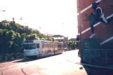 Gøteborg sporvognslinje 8 med ledvogn 218 på Stampgaten (1995)