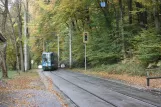 Graz sporvognslinje 1 med ledvogn 611 ved Kroisbach (2008)