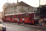 Graz sporvognslinje 7 med ledvogn 850 ved Eggenbergen Gürtel (1982)