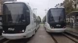Grenoble sporvognslinje E med lavgulvsledvogn 2035 ved Alsace-Lorraine (2018)