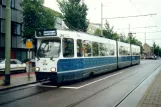 Haag sporvognslinje 1 med ledvogn 3147 ved Station Delft (2002)