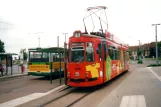 Halberstadt ekstralinje 1 med ledvogn 165 ved Hauptbahnhof (2001)